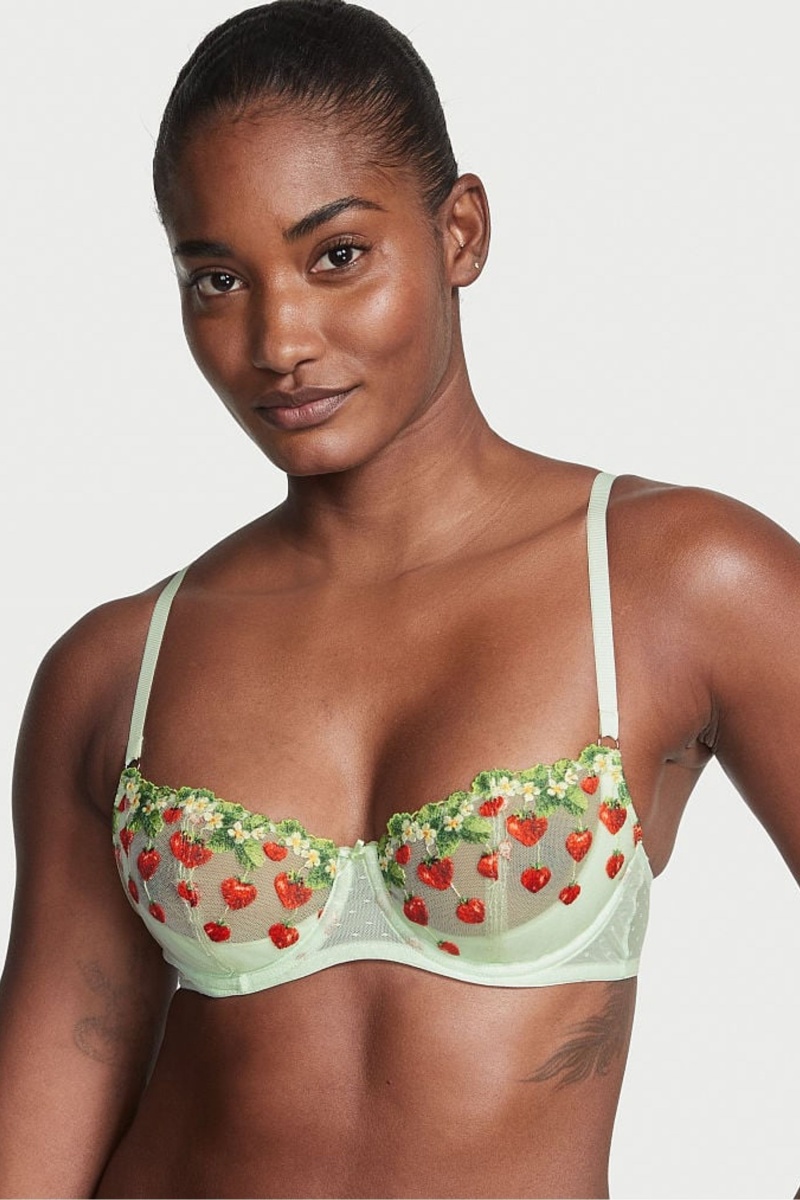 Victoria\'s Secret Dream Angels Strawberry Embroidered Bra Groen | 53629-TRNM