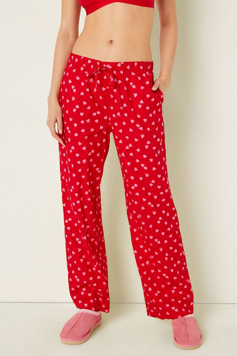 Victoria\'s Secret Flannel Pyjama Bottoms Roze | 42950-CLFQ