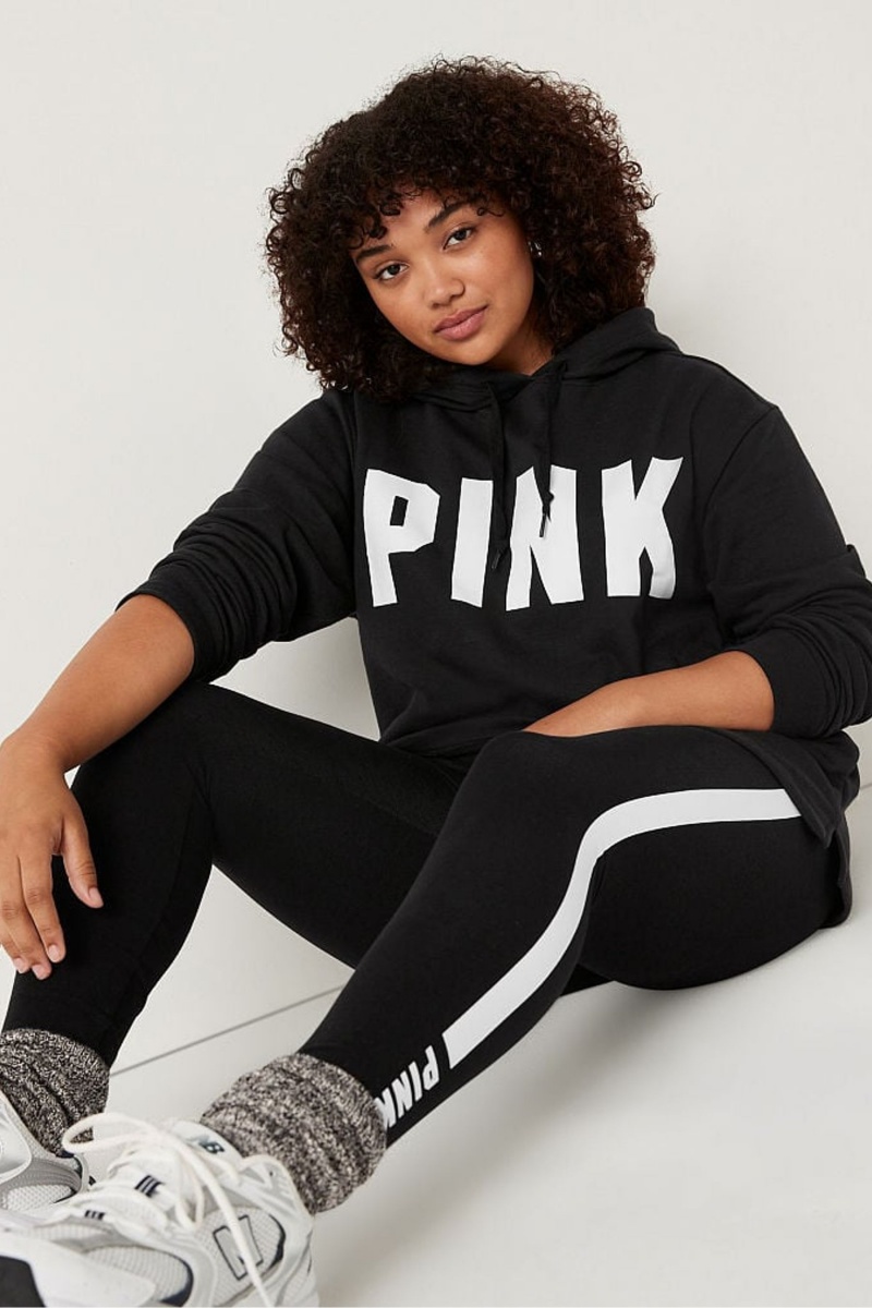 Victoria's Secret Fleece Campus Hoodie Zwart | 80463-TRPU