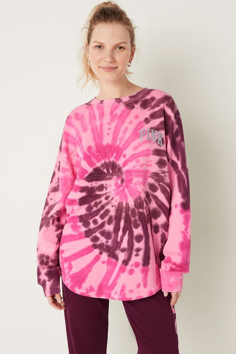 Victoria\'s Secret Fleece Long Sleeve Oversized Sweatshirt Groen | 26348-VKME