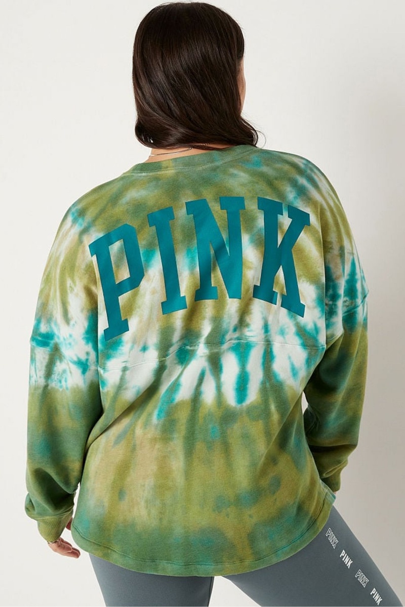 Victoria's Secret Fleece Long Sleeve Oversized Sweatshirt Groen | 87069-TODY