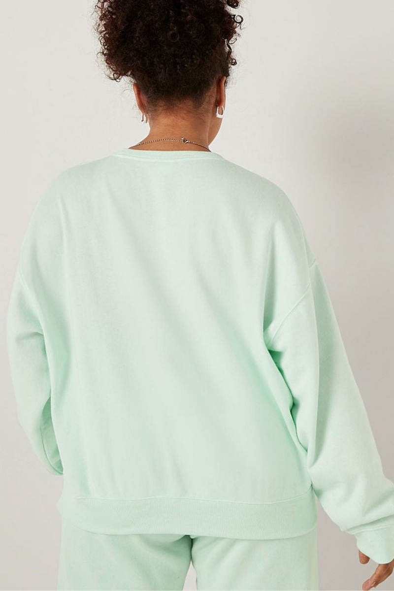 Victoria's Secret Fleece Long Sleeve Sweatshirt Groen | 98067-UBDI