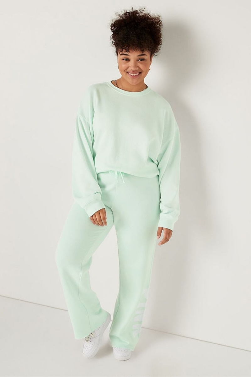 Victoria's Secret Fleece Long Sleeve Sweatshirt Groen | 98067-UBDI