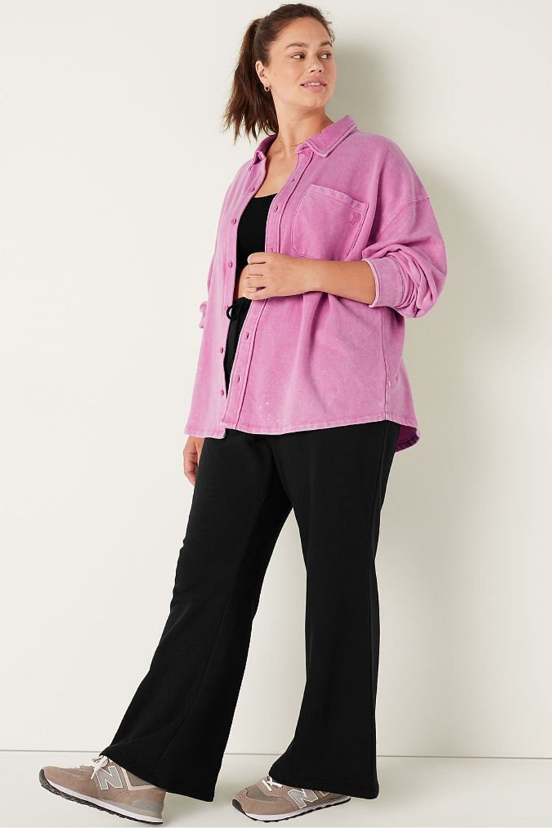 Victoria's Secret Fleece Shirt Jacket Blauw Lichtturkoois | 20489-FDMI