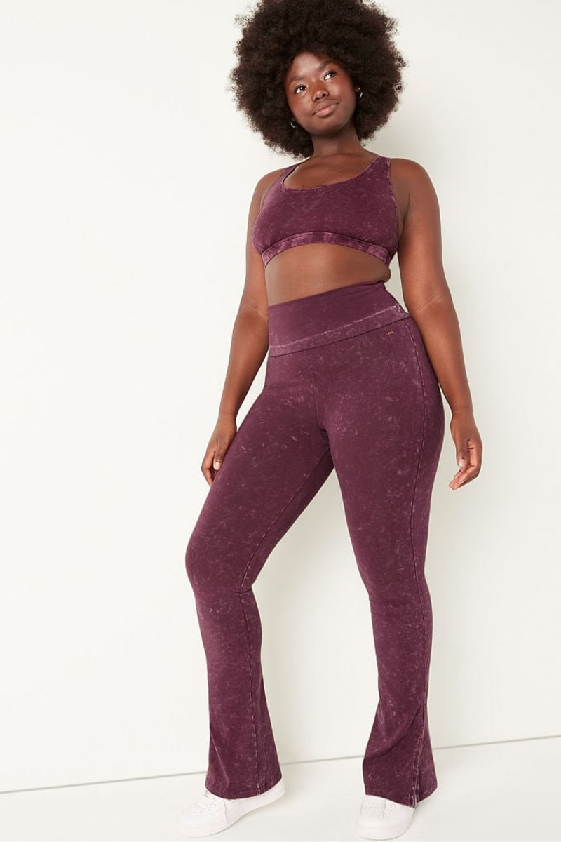 Victoria's Secret Foldover Flare Legging Bordeaux Rood | 06297-IOCR