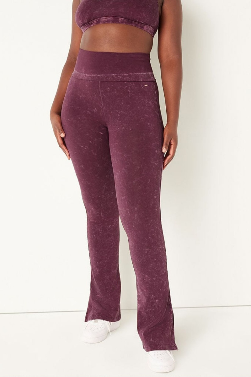 Victoria\'s Secret Foldover Flare Legging Bordeaux Rood | 06297-IOCR