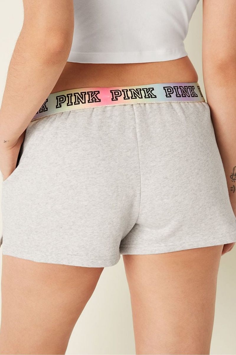 Victoria's Secret Foldover Sweat Shorts Grijs | 85364-BXKF