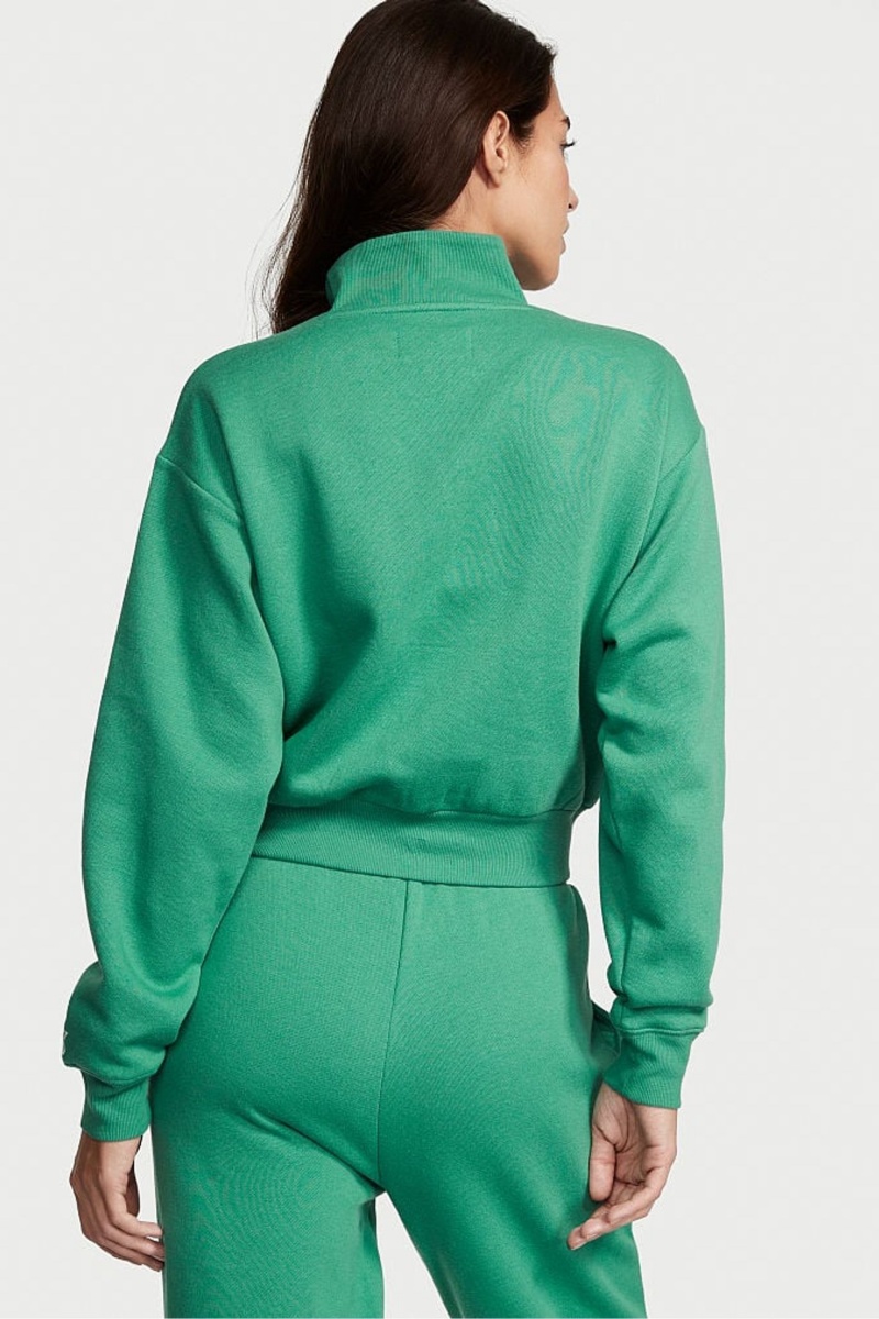 Victoria's Secret Half Zip High Neck Lounge Sweatshirt Groen | 24869-FXBG