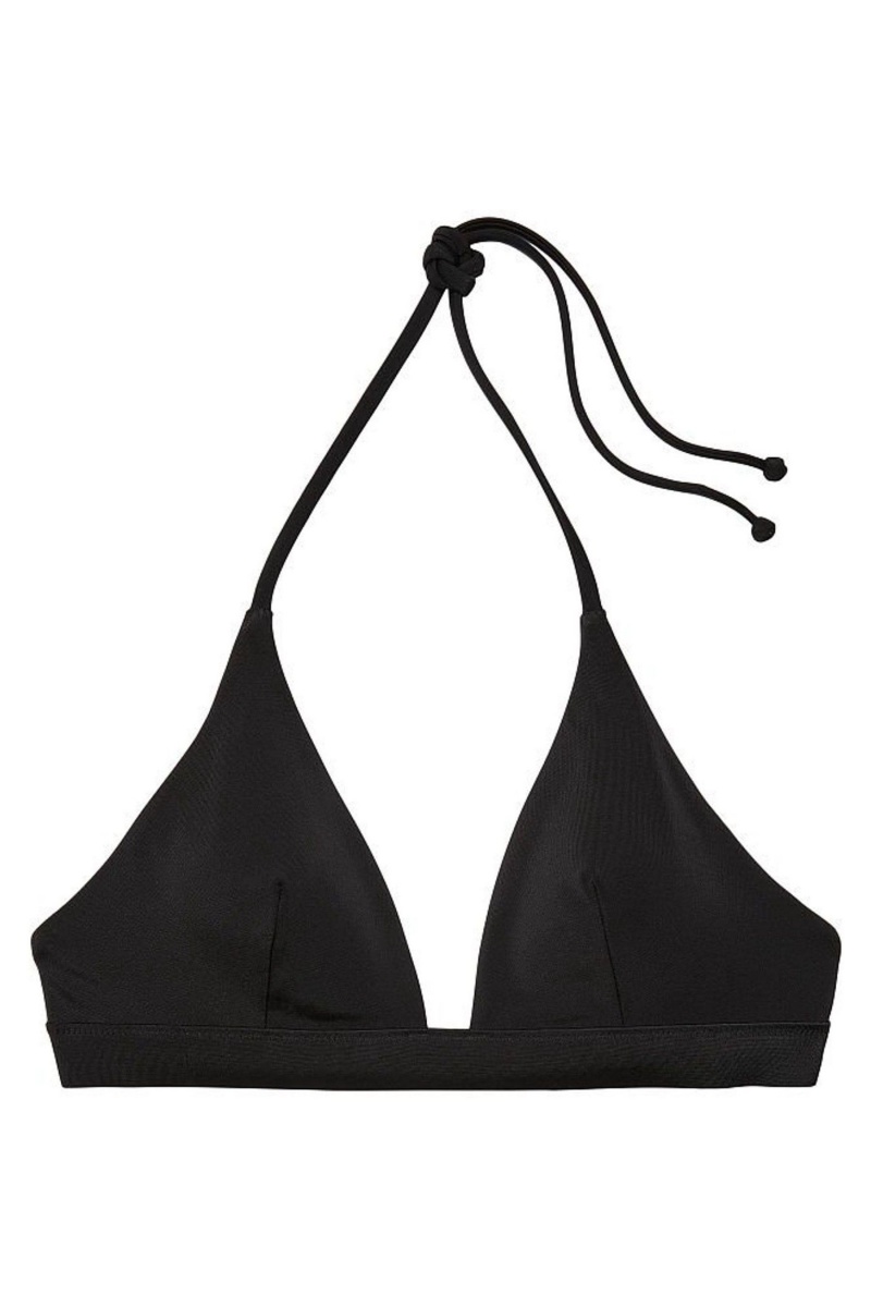 Victoria's Secret Halterneck Triangle Bikini Top Zwart | 36547-XSGT