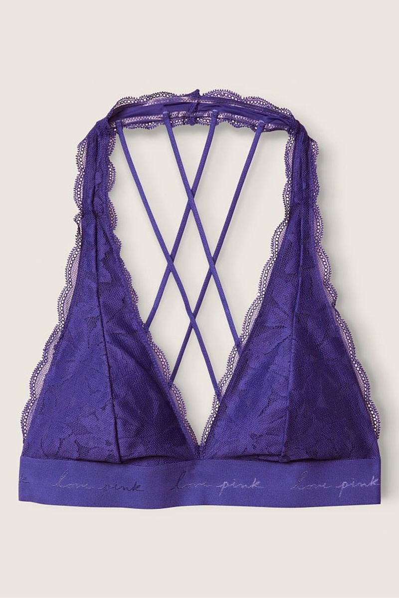 Victoria\'s Secret Kanten Bandjes Back Halterneck Bralette Koraal Room Oranje | 20738-VLFU