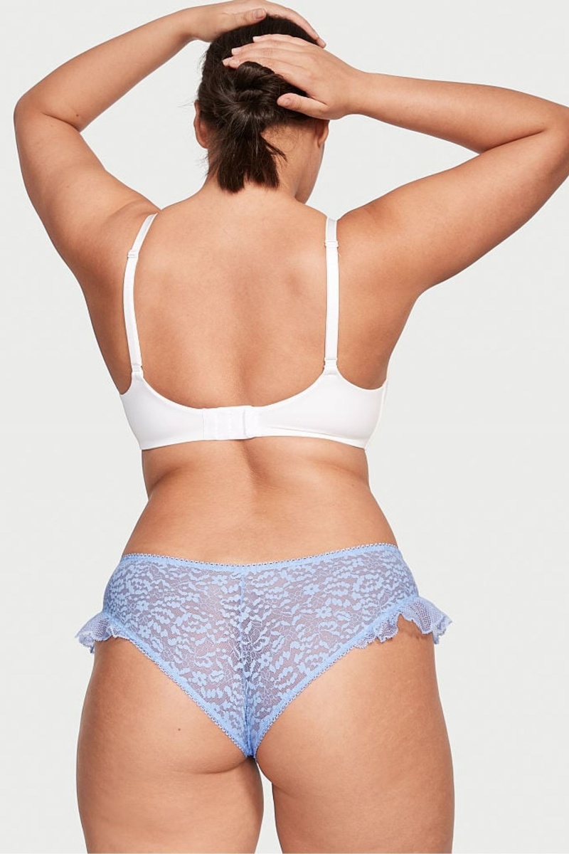 Victoria's Secret Kanten Cheeky Knickers Blauw | 07358-LKCA