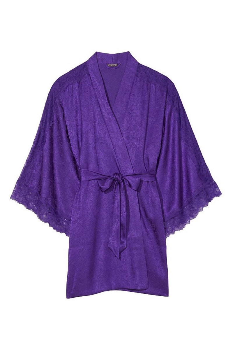 Victoria's Secret Kanten Inset Robe Paars | 90463-KNER