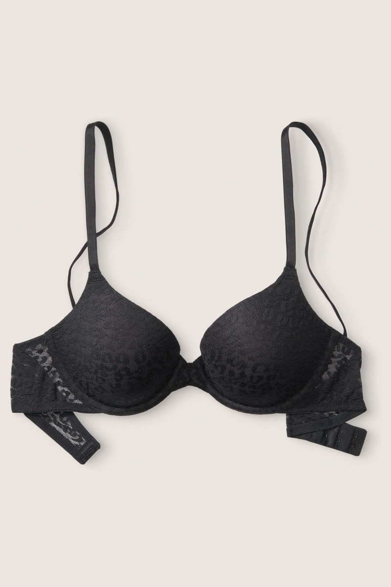 Victoria's Secret Kanten Lightly Gevoerde T-Shirt Bra Blauw | 57934-VEKI