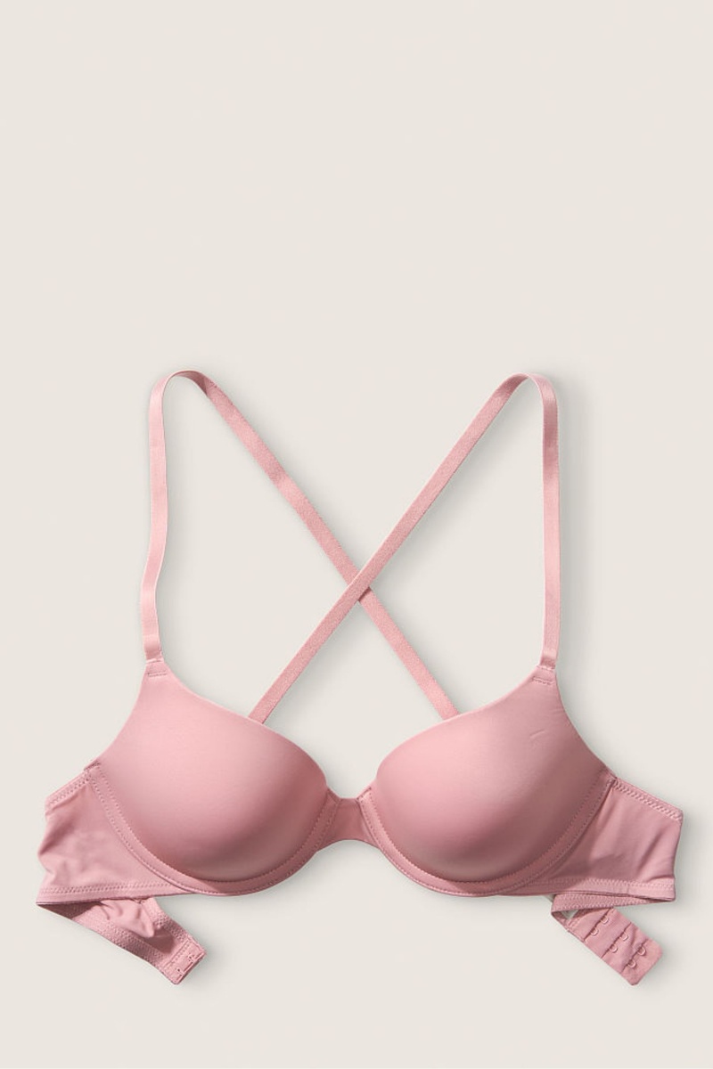 Victoria's Secret Kanten Lightly Gevoerde T-Shirt Bra Blauw | 06984-NTMU