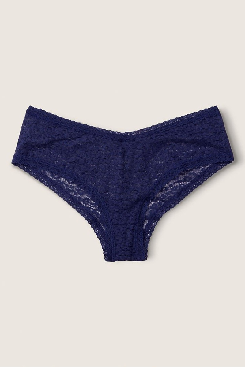 Victoria\'s Secret Kanten Logo Cheeky Knickers Wit | 87514-NOUF