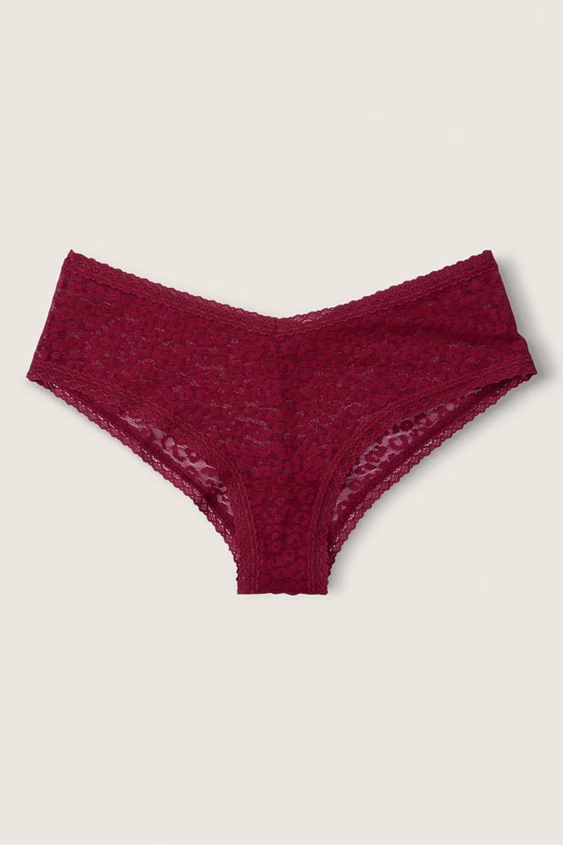 Victoria\'s Secret Kanten Logo Cheeky Knickers Wit | 62419-OKAD