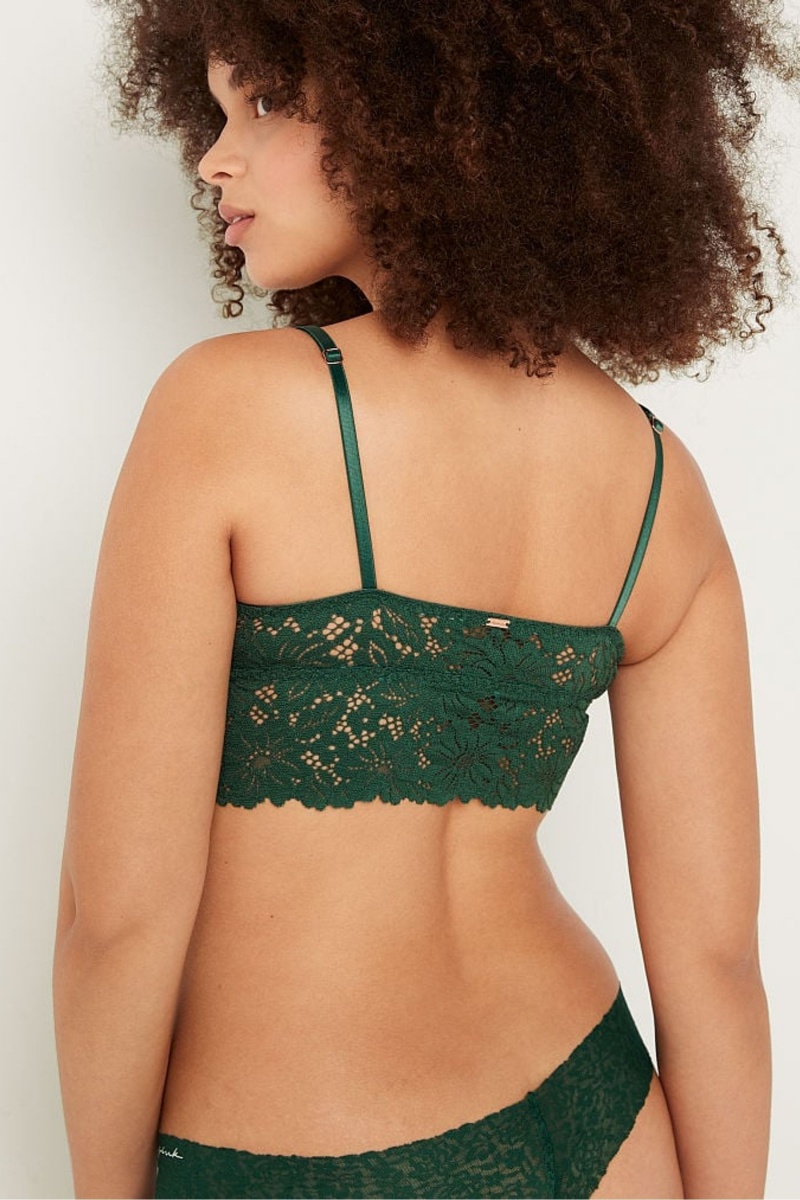 Victoria's Secret Kanten Longline Bralette Wit | 75428-ENJD