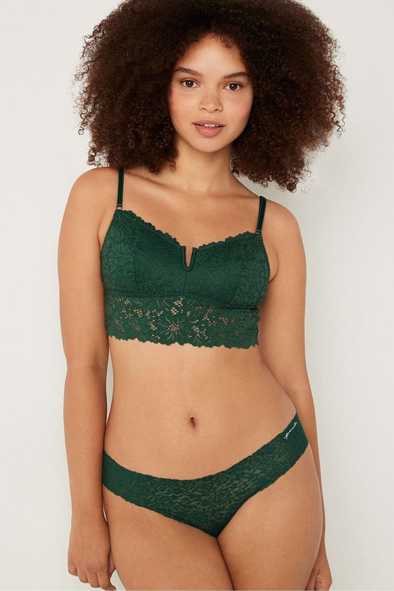 Victoria\'s Secret Kanten Longline Bralette Wit | 75428-ENJD