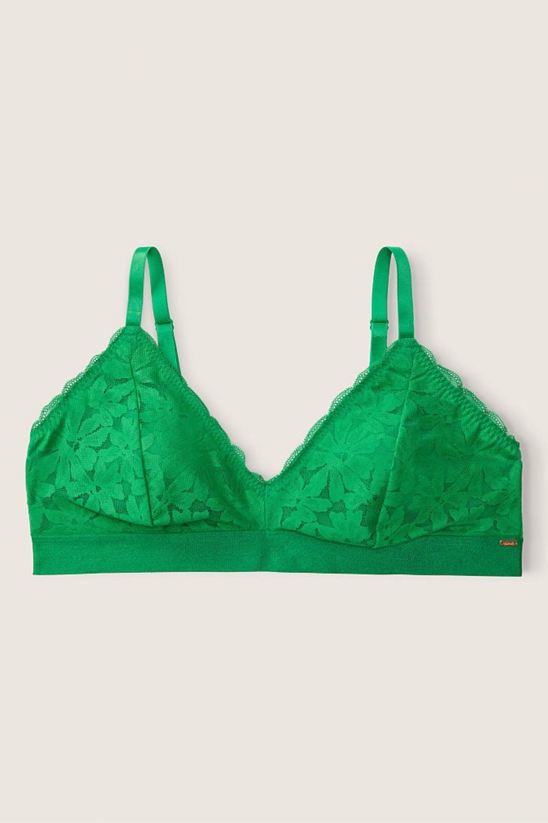 Victoria's Secret Kanten Unlined Triangle Bralette Zwart | 27106-EPIH