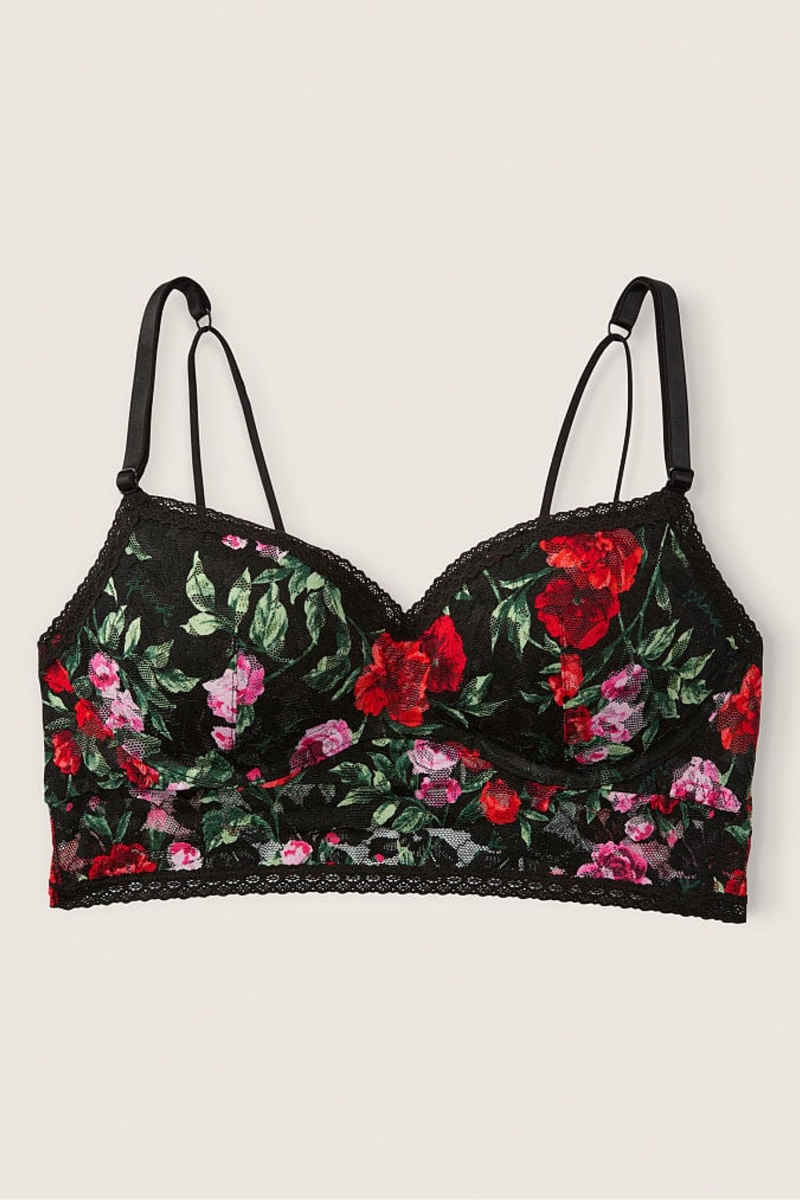 Victoria's Secret Kanten Wired Push Up Bralette Blauw | 13587-EZQC