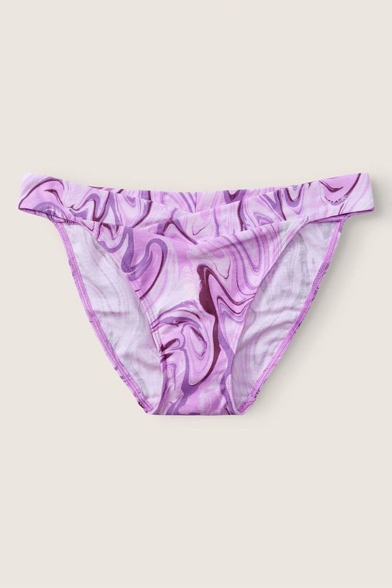 Victoria's Secret Katoenen Bikini Knickers Heather Anthracite with Graphic | 04853-LUPD