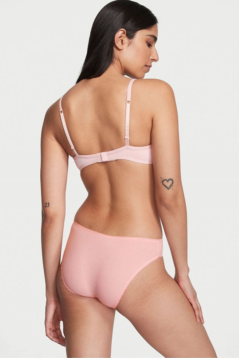 Victoria's Secret Katoenen Bikini Knickers Roze | 05483-CFVQ