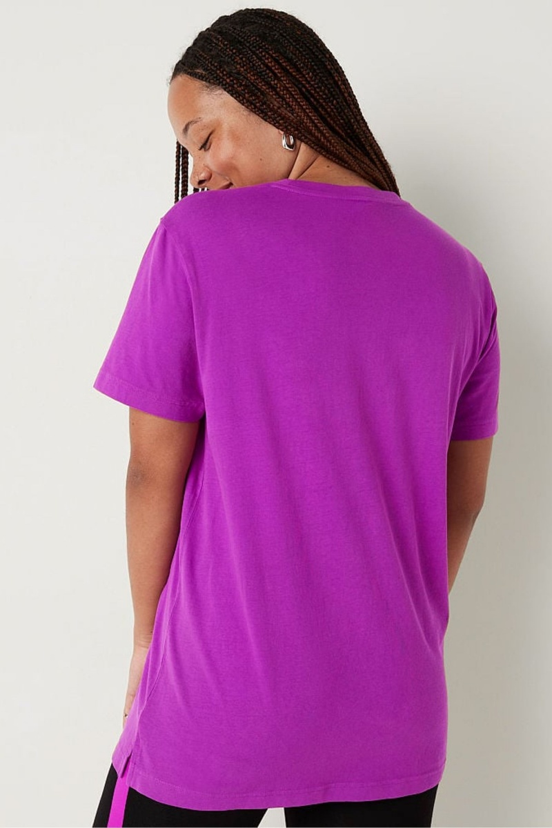 Victoria's Secret Katoenen Kort Sleeve Campus T-Shirt Groen | 83450-WUAY