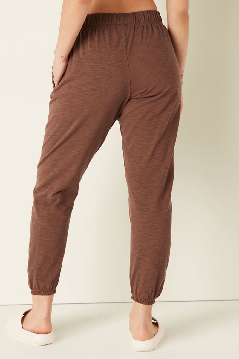 Victoria's Secret Katoenen Slub Pants Koraal Oranje | 95736-BOSK