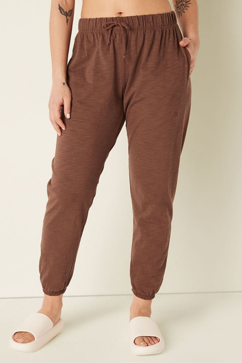 Victoria\'s Secret Katoenen Slub Pants Koraal Oranje | 95736-BOSK