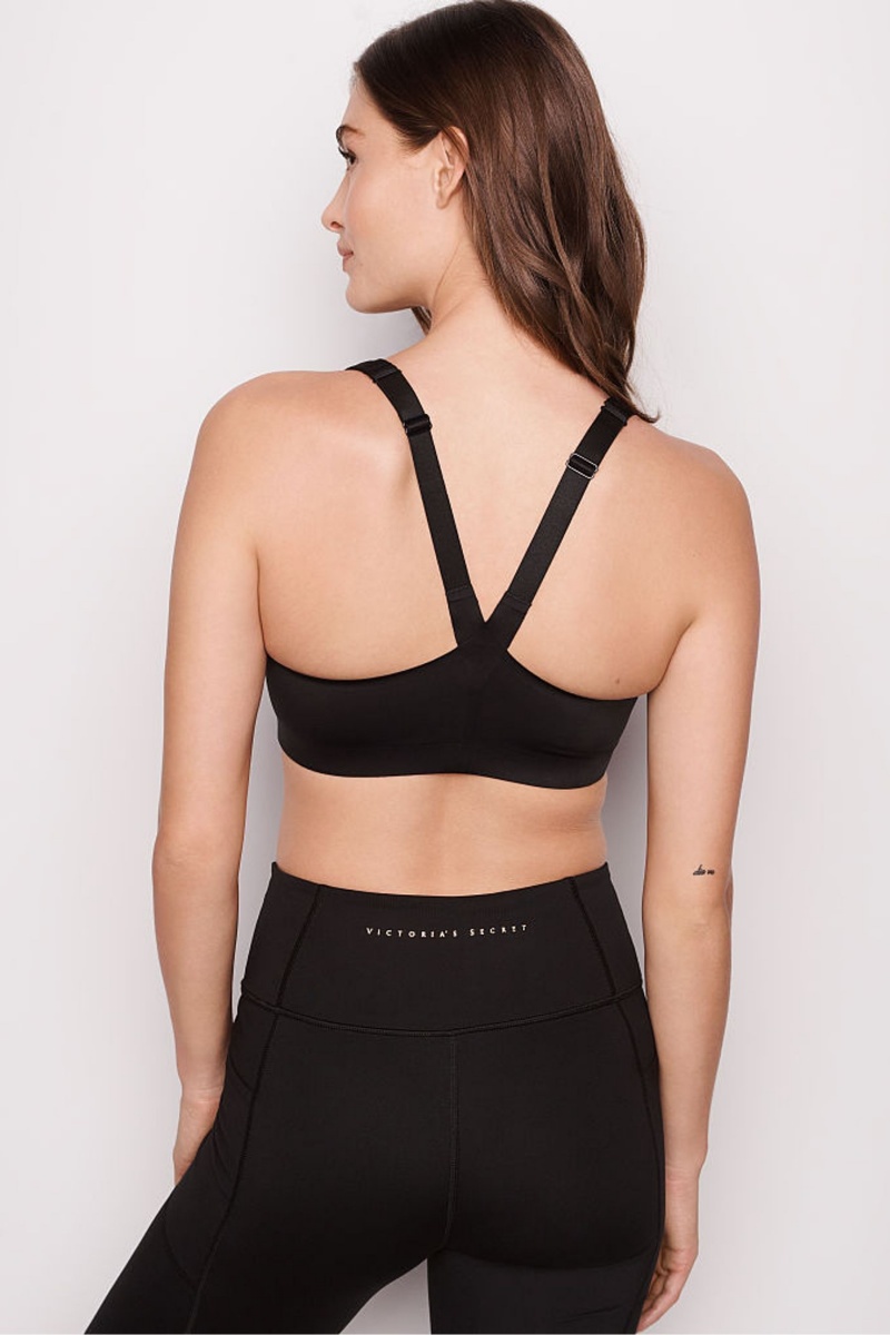 Victoria's Secret Knockout High Impact Racerback Zip Up Sports Bra Zwart | 46702-TSXY