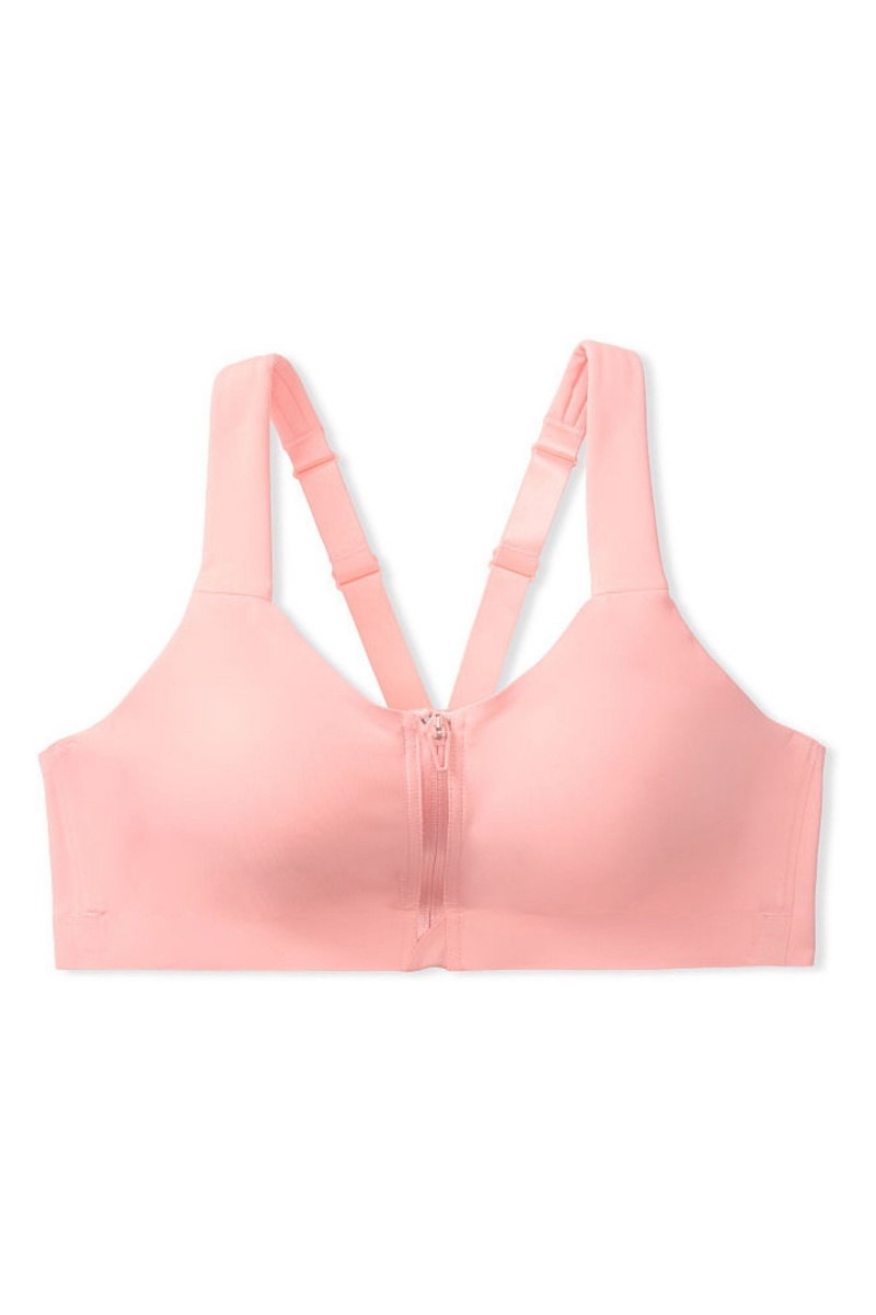 Victoria's Secret Knockout High Impact Racerback Zip Up Sports Bra Abrikoos Oranje | 42735-LPSF