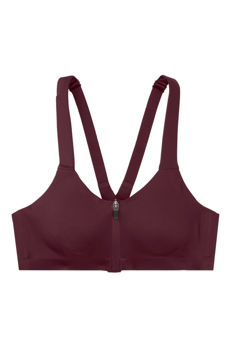 Victoria's Secret Knockout High Impact Racerback Zip Up Sports Bra Abrikoos Oranje | 51738-EXQF