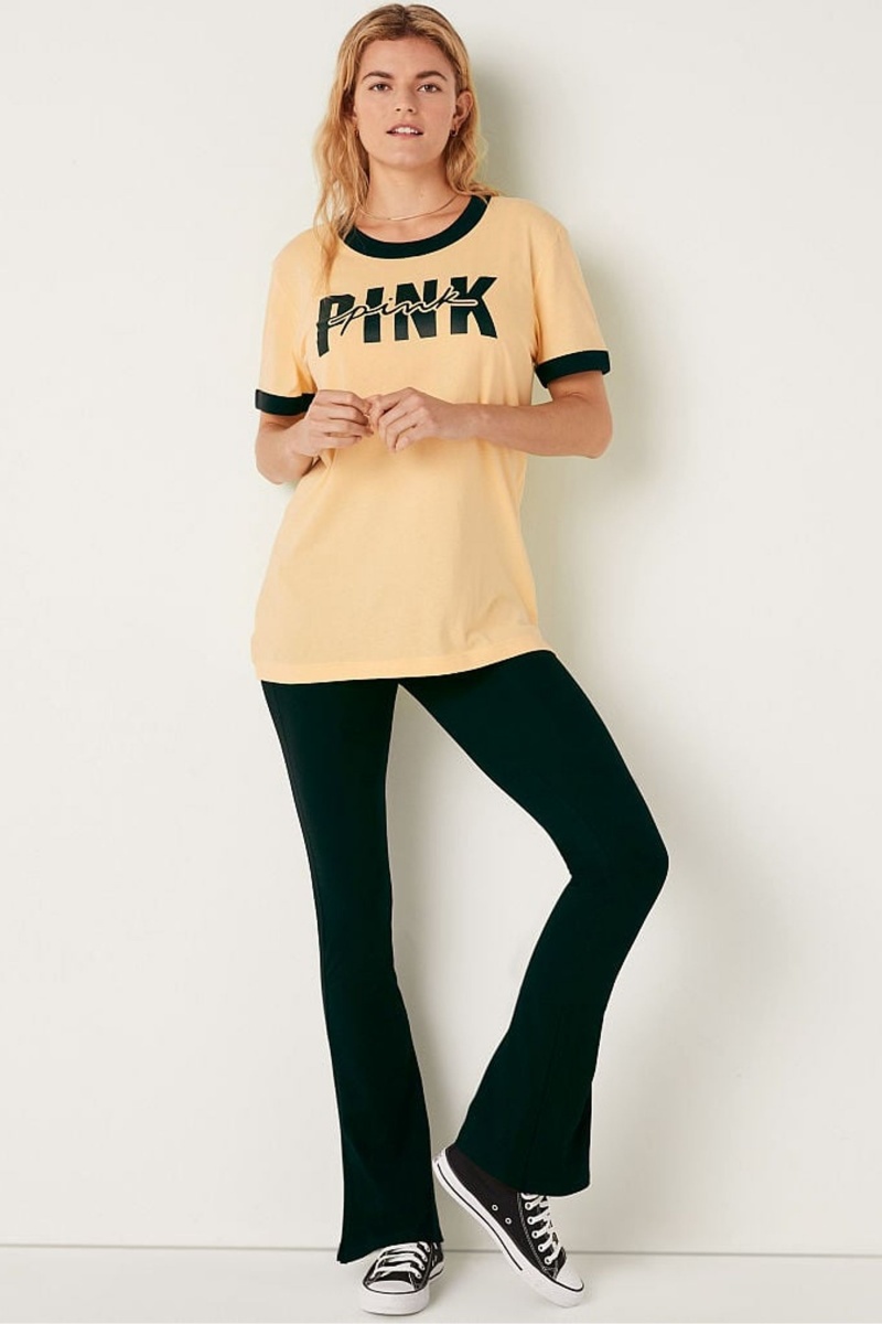 Victoria's Secret Kort Sleeve T-Shirt Licht | 03218-RWVH