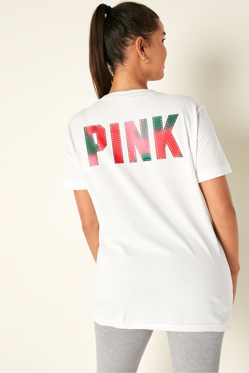 Victoria's Secret Kort Sleeve T-Shirt Zwart | 50927-RNEK