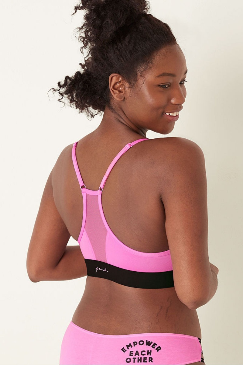 Victoria's Secret Lightly Gevoerde Low Impact Sports Bra Neon Bubble Empower Each Other | 21657-OCUY