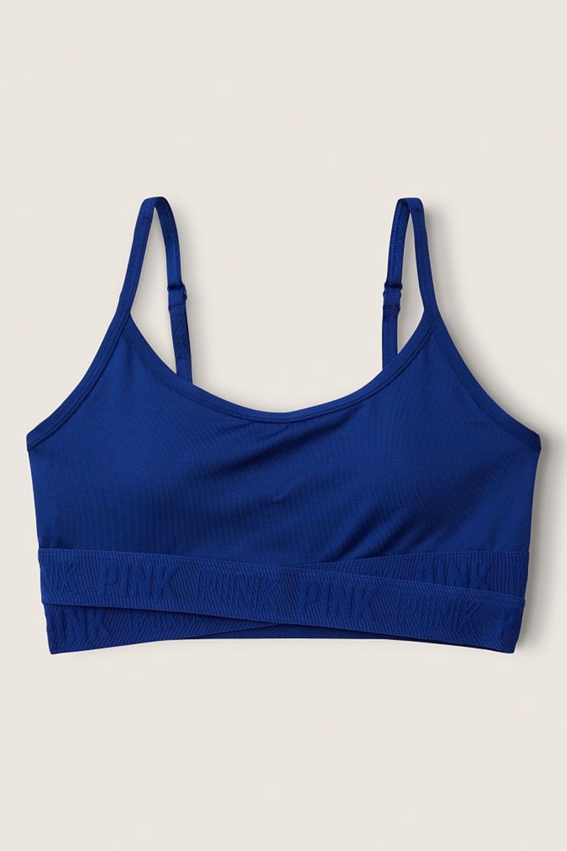 Victoria's Secret Lightly Gevoerde Low Impact Crossover Sports Bra Blauw | 15892-EDAG