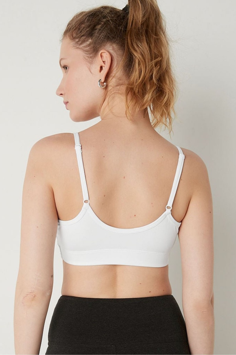 Victoria's Secret Lightly Gevoerde Scoop Sports Bra Wit | 17649-YRZO