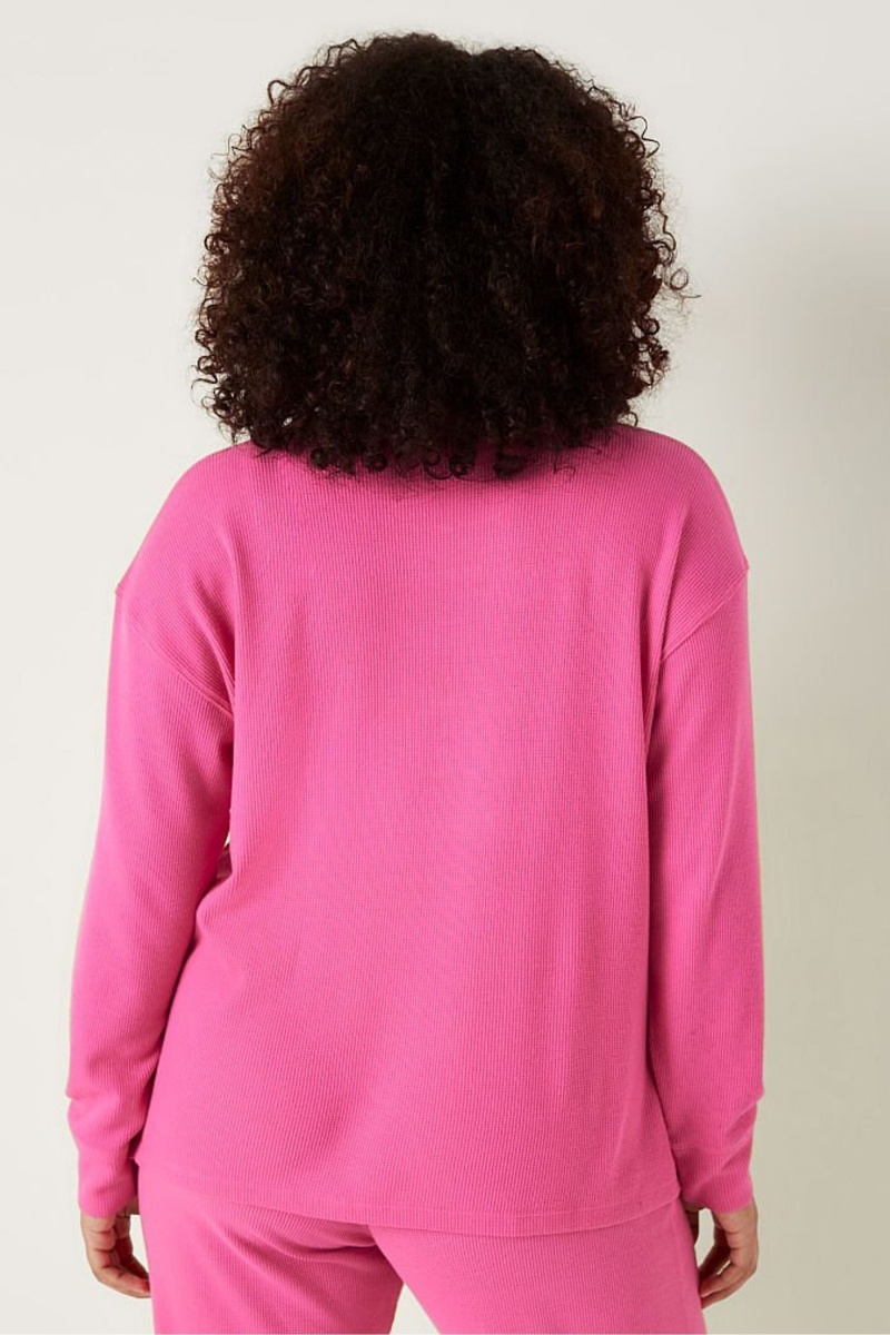 Victoria's Secret Long Sleeve Pyjama Top Roze | 79081-UCRM