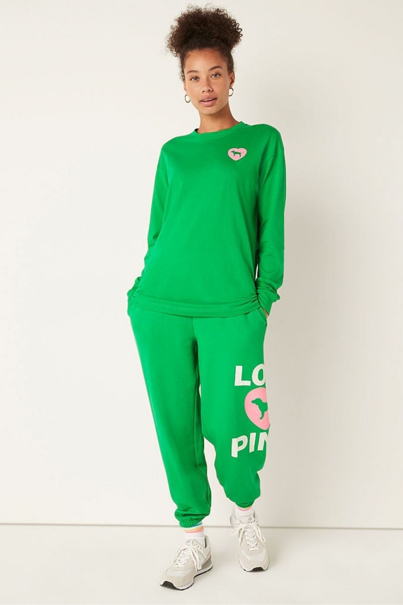 Victoria's Secret Long Sleeve T-Shirt Groen | 03529-QRCZ