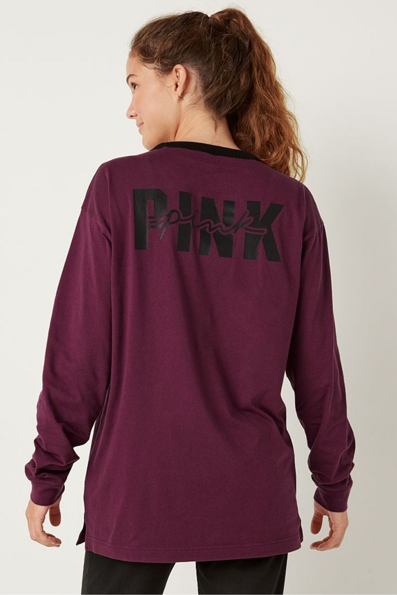 Victoria's Secret Long Sleeve T-Shirt Zwart | 65381-WTZR