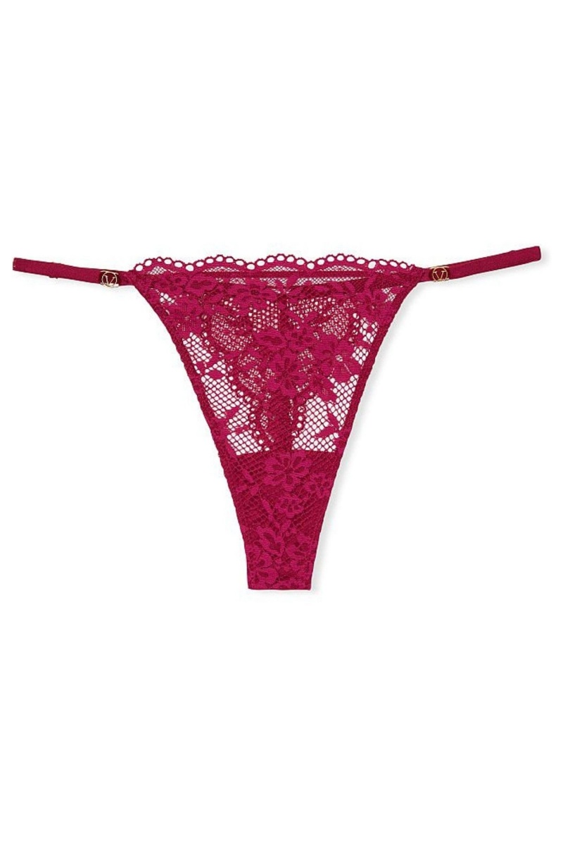 Victoria's Secret Love Cloud Kanten String Knickers Zwart | 20378-PUVY