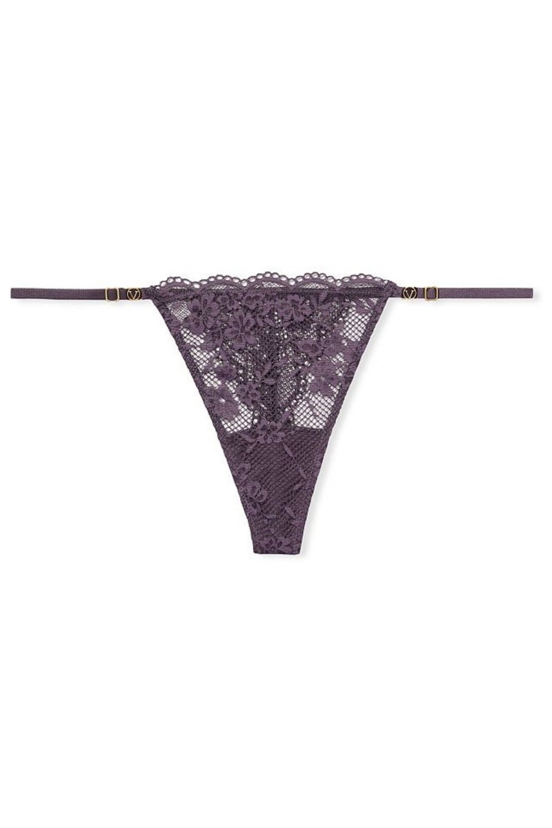 Victoria's Secret Love Cloud Kanten String Knickers Zwart | 06715-VIEZ