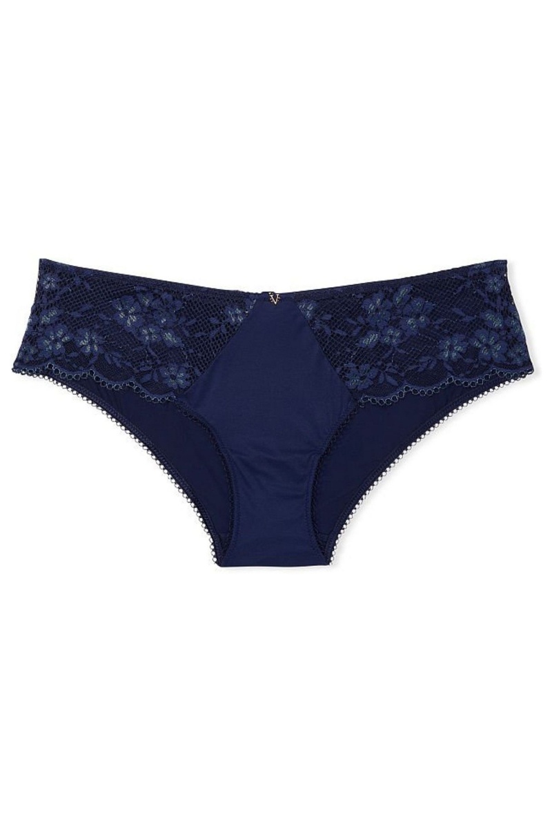 Victoria's Secret Love Cloud Kanten Trim Hipster Knickers Donkerblauw Blauw | 19276-SKDZ