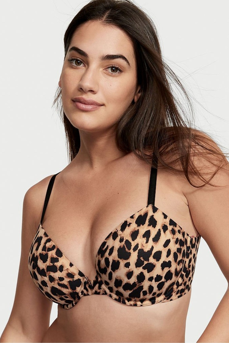 Victoria\'s Secret Love Cloud Smooth Bra Bruin Leopard | 67401-HEXN