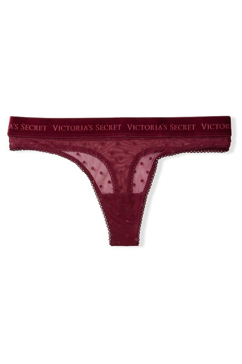 Victoria's Secret Luxe Lingerie String Knickers Rood | 68127-GXJY