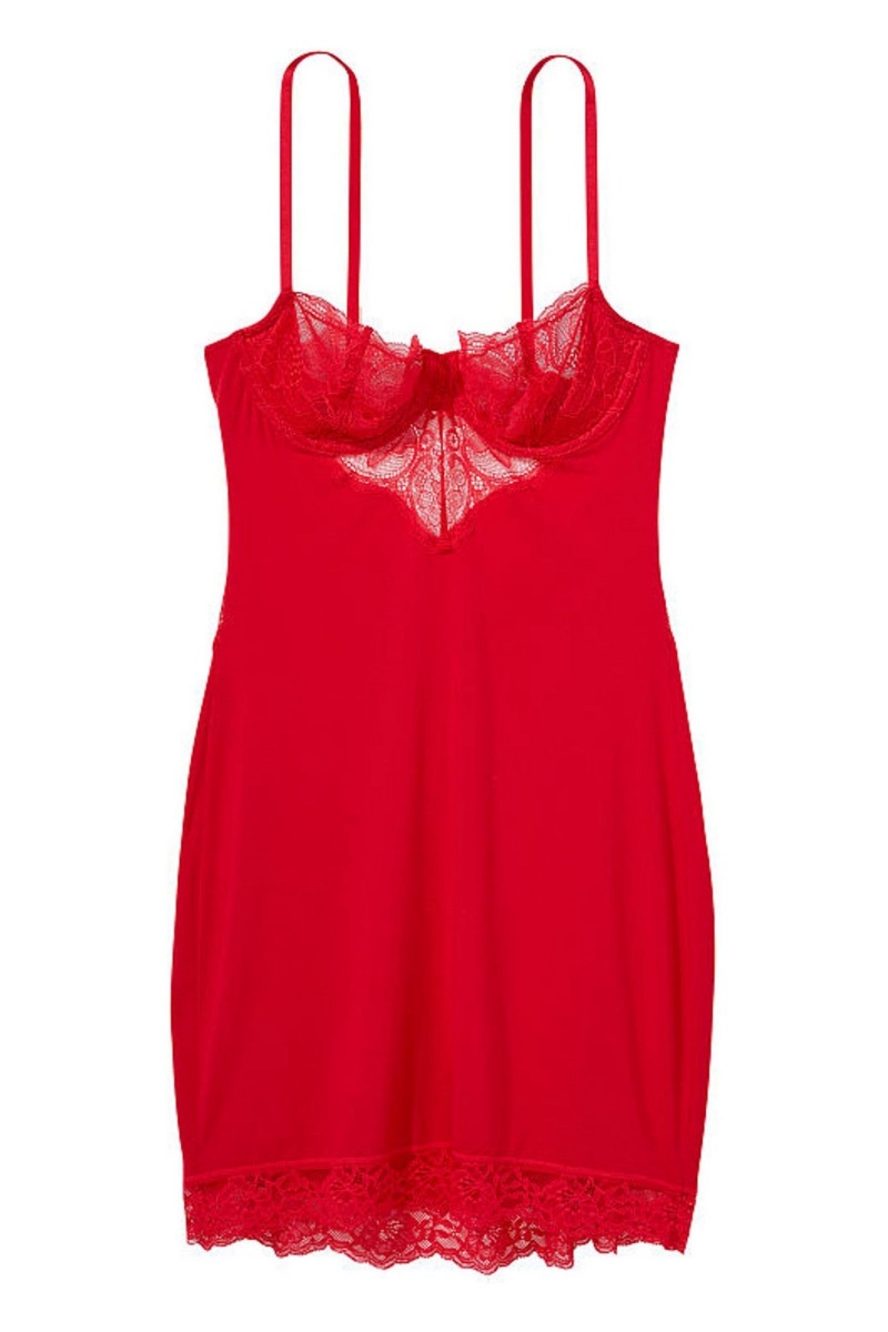 Victoria's Secret Modal Kanten Mini Slip Rood | 30687-GWHX