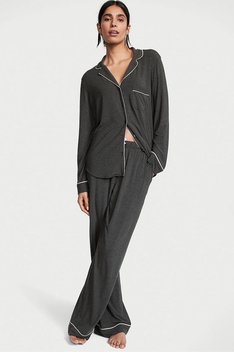 Victoria\'s Secret Modal Long Pyjamas Grijs | 59406-NQXC