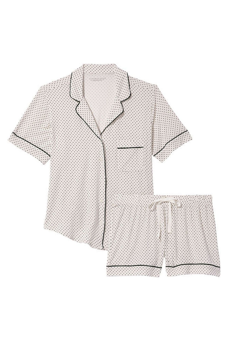 Victoria's Secret Modal Pyjama Kort Pyjamas Set Zwart | 16527-VCWA