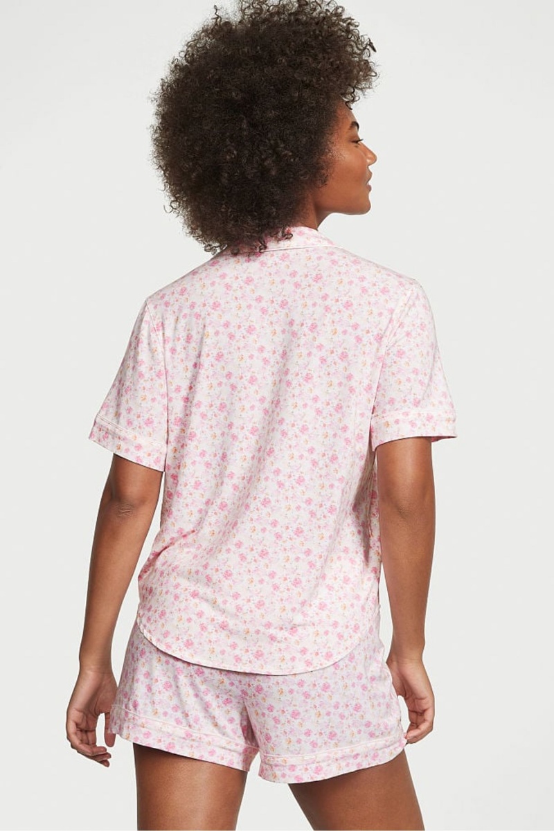 Victoria's Secret Modal Pyjama Kort Pyjamas Set Zwart | 37024-EBYL