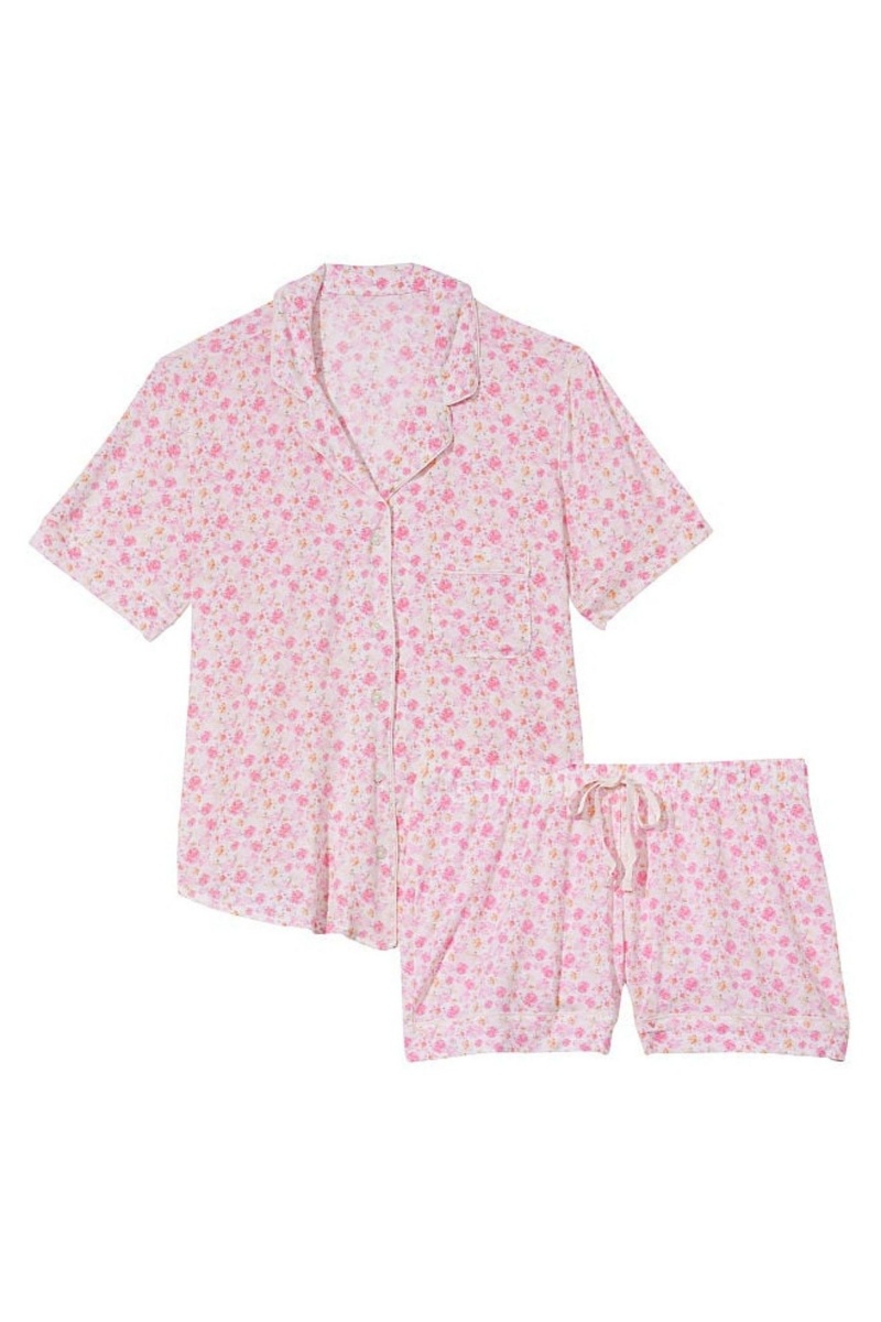 Victoria's Secret Modal Pyjama Kort Pyjamas Set Zwart | 37024-EBYL